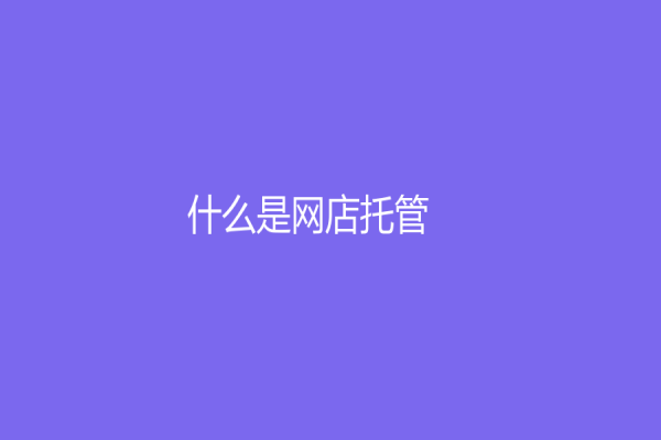 什么是網店托管？網店托管服務：節約時間，更輕松享受商業收益